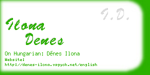 ilona denes business card