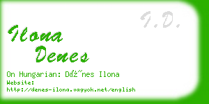 ilona denes business card